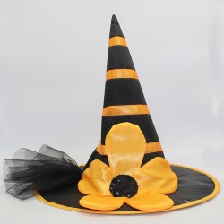 Halloween Flowers Yellow Witch Hat